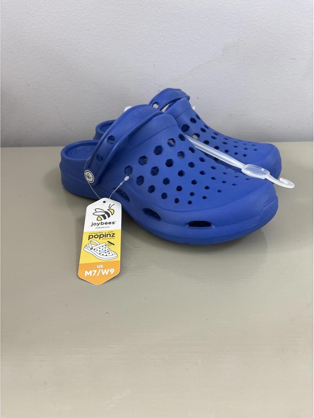 Joybees Popinz Blue Lightweight Comfort Clogs Mens 7  Women's 9 Crocs